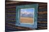 Teton Range Reflected in Window-Darrell Gulin-Stretched Canvas