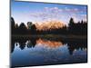 Teton Range Reflecting in Beaver Pond, Grand Teton National Park, Wyoming, USA-Adam Jones-Mounted Photographic Print