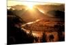 Teton & Snake River (Setting Sun)-null-Mounted Photo