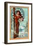 Teton Valley, Idaho - Art Nouveau Skier-Lantern Press-Framed Art Print