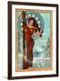 Teton Valley, Idaho - Art Nouveau Skier-Lantern Press-Framed Art Print