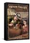 Teton Valley, Idaho - Cowboy Saddle Maker-Lantern Press-Framed Stretched Canvas
