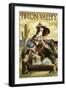 Teton Valley, Idaho - Cowgirl Pinup-Lantern Press-Framed Art Print