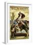 Teton Valley, Idaho - Cowgirl Pinup-Lantern Press-Framed Art Print