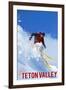 Teton Valley, Idaho - Skier-Lantern Press-Framed Art Print