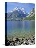 Tetons and Jenny Lake, Grand Teton National Park, Wyoming, USA-G Richardson-Stretched Canvas