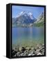 Tetons and Jenny Lake, Grand Teton National Park, Wyoming, USA-G Richardson-Framed Stretched Canvas