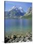 Tetons and Jenny Lake, Grand Teton National Park, Wyoming, USA-G Richardson-Stretched Canvas