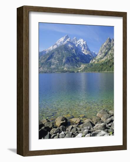 Tetons and Jenny Lake, Grand Teton National Park, Wyoming, USA-G Richardson-Framed Photographic Print