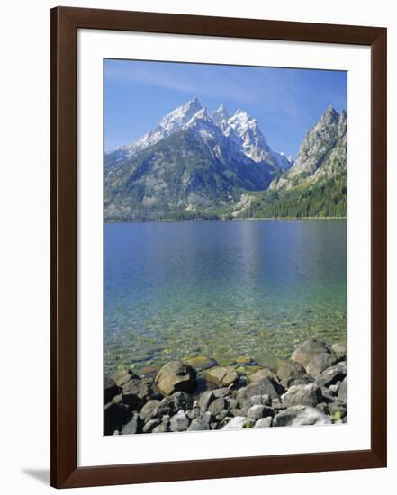 Tetons and Jenny Lake, Grand Teton National Park, Wyoming, USA-G Richardson-Framed Photographic Print