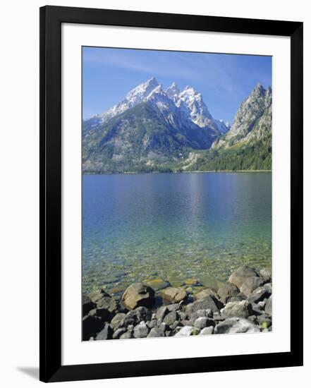 Tetons and Jenny Lake, Grand Teton National Park, Wyoming, USA-G Richardson-Framed Photographic Print