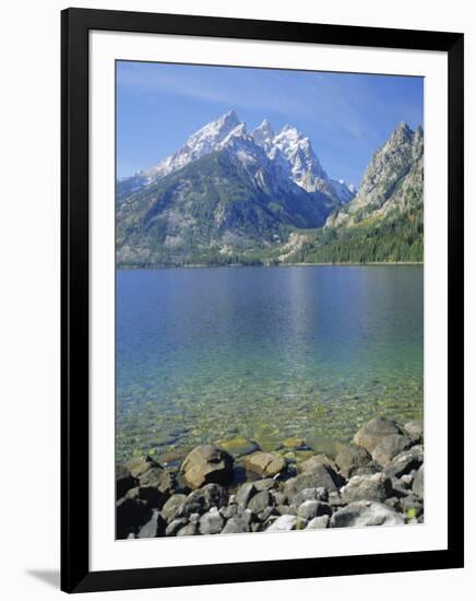 Tetons and Jenny Lake, Grand Teton National Park, Wyoming, USA-G Richardson-Framed Photographic Print