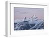 Tetons at Dawn in the Winter, Grand Teton National Park, Wyoming-James Hager-Framed Photographic Print