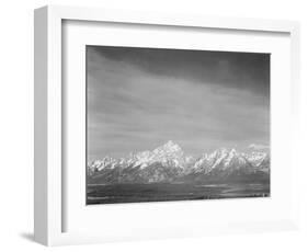 Tetons From Signal Mt View Valley & Snow-Capped Mts Low Horizons Grand Teton NP Wyoming 1933-1942-Ansel Adams-Framed Art Print