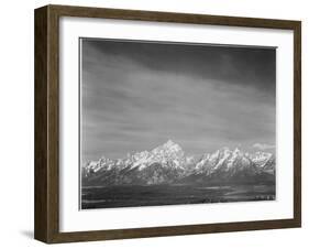 Tetons From Signal Mt View Valley & Snow-Capped Mts Low Horizons Grand Teton NP Wyoming 1933-1942-Ansel Adams-Framed Art Print