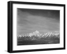 Tetons From Signal Mt View Valley & Snow-Capped Mts Low Horizons Grand Teton NP Wyoming 1933-1942-Ansel Adams-Framed Art Print