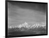 Tetons From Signal Mt View Valley & Snow-Capped Mts Low Horizons Grand Teton NP Wyoming 1933-1942-Ansel Adams-Framed Art Print