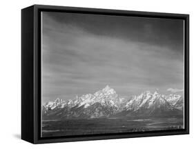 Tetons From Signal Mt View Valley & Snow-Capped Mts Low Horizons Grand Teton NP Wyoming 1933-1942-Ansel Adams-Framed Stretched Canvas