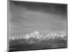 Tetons From Signal Mt View Valley & Snow-Capped Mts Low Horizons Grand Teton NP Wyoming 1933-1942-Ansel Adams-Mounted Premium Giclee Print