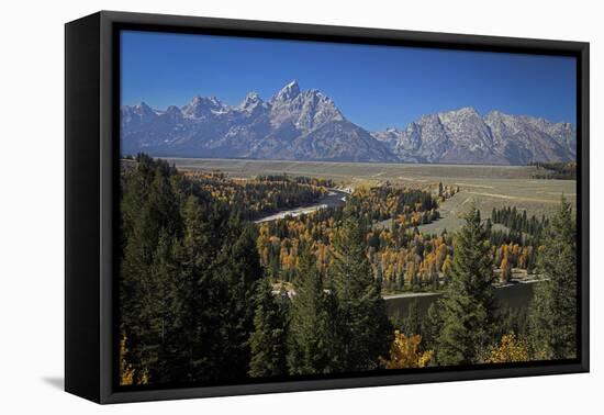 Tetons III-J.D. Mcfarlan-Framed Stretched Canvas