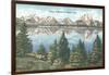 Tetons Reflected in Jackson Lake-null-Framed Art Print