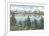 Tetons Reflected in Jackson Lake-null-Framed Art Print