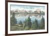 Tetons Reflected in Jackson Lake-null-Framed Art Print