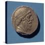 Tetracrachm (Obverse) of (?) Mithradates I, King of the Parthians (175-138 BC)-null-Stretched Canvas