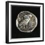 Tetradrachm from Time of Battle of Marathon Depicting Athena as Owl, Greek Coins, 5th Century BC-null-Framed Giclee Print