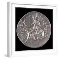 Tetradrachm of Lysimachus with Athena Nicefora Verso, Hellenistic Coins, 3rd Century BC-null-Framed Giclee Print