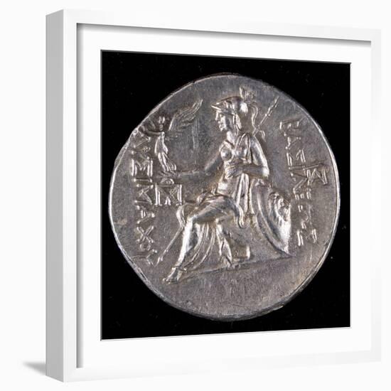 Tetradrachm of Lysimachus with Athena Nicefora Verso, Hellenistic Coins, 3rd Century BC-null-Framed Giclee Print