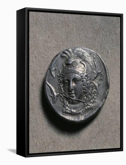 Tetradrachm of Syracuse Depicting a Female Head-null-Framed Stretched Canvas