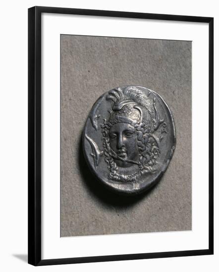 Tetradrachm of Syracuse Depicting a Female Head-null-Framed Giclee Print