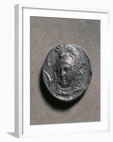 Tetradrachm of Syracuse Depicting a Female Head-null-Framed Giclee Print