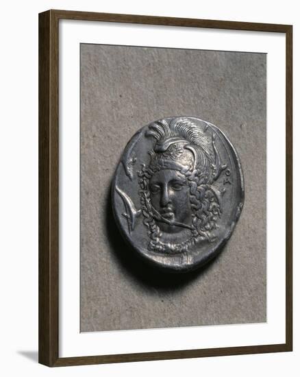 Tetradrachm of Syracuse Depicting a Female Head-null-Framed Giclee Print