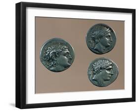 Tetradrachms from Time of Alexander Great. Greek Coins BC-null-Framed Giclee Print