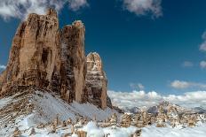 Beautiful Mountain Lake in Dolomites-Tetyana Kochneva-Stretched Canvas