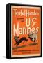 Teufel Hunden German Nickname for U S Marines-Charles Buckles Falls-Framed Stretched Canvas