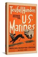 Teufel Hunden German Nickname for U S Marines-Charles Buckles Falls-Stretched Canvas