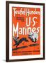 Teufel Hunden U.S. Marines Poster, C.1918-null-Framed Giclee Print