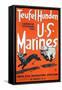 Teufel Hunden U.S. Marines Poster, C.1918-null-Framed Stretched Canvas