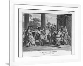 Teuta Queen of the Illyrians Orders the Roman Ambassadors to be Killed-Augustyn Mirys-Framed Art Print