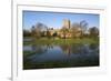 Tewkesbury Abbey Reflected in Flooded Meadow, Tewkesbury, Gloucestershire, England, UK-Stuart Black-Framed Photographic Print