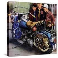 "Tex's Motorcycle", April 7, 1951-Stevan Dohanos-Stretched Canvas