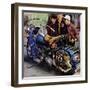 "Tex's Motorcycle", April 7, 1951-Stevan Dohanos-Framed Giclee Print