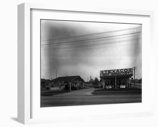 Texaco Gas Station, Circa 1928-Chapin Bowen-Framed Giclee Print