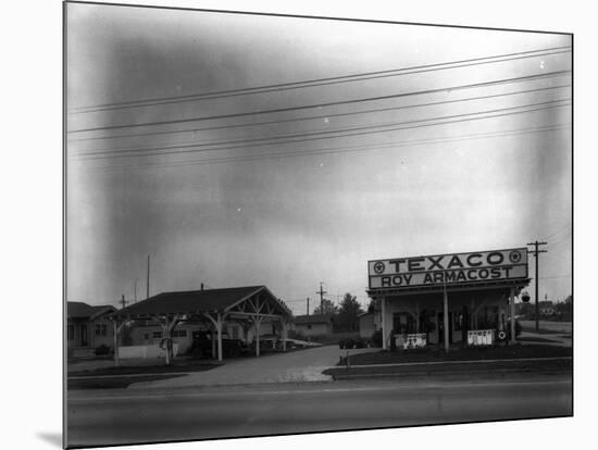 Texaco Gas Station, Circa 1928-Chapin Bowen-Mounted Giclee Print