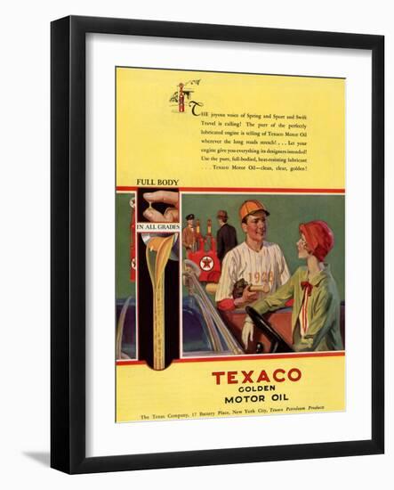 Texaco, Magazine Advertisement, USA, 1926-null-Framed Giclee Print