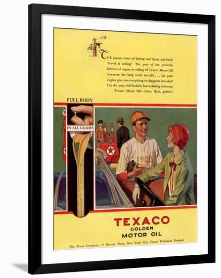 Texaco, Magazine Advertisement, USA, 1926-null-Framed Giclee Print