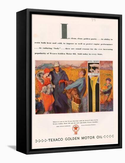 Texaco, Magazine Advertisement, USA, 1928-null-Framed Stretched Canvas